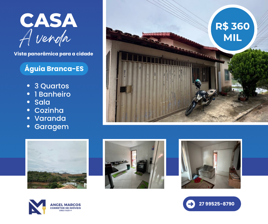 Casa em Águia Branca - 3 quartos